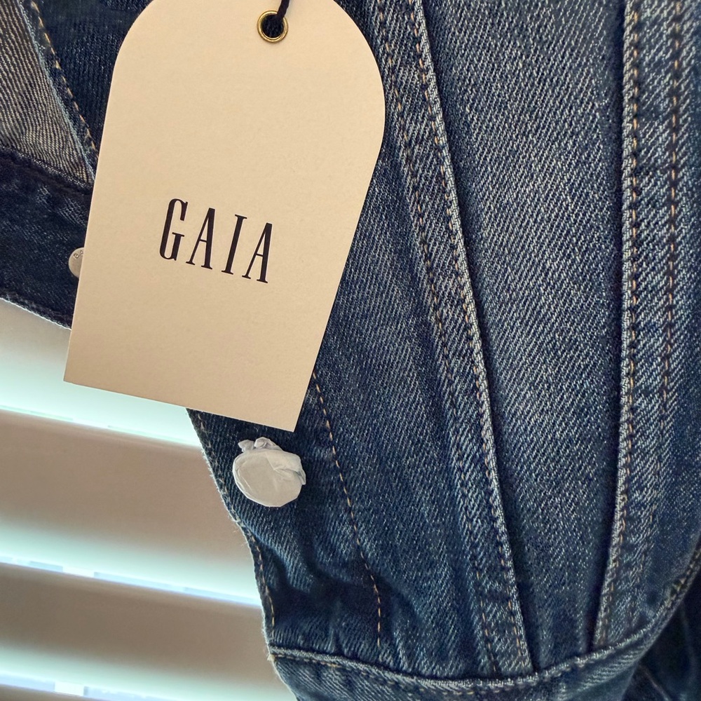 NWT Cult GAIA x GapDark Wash Denim Jacket - Picture 5 of 7